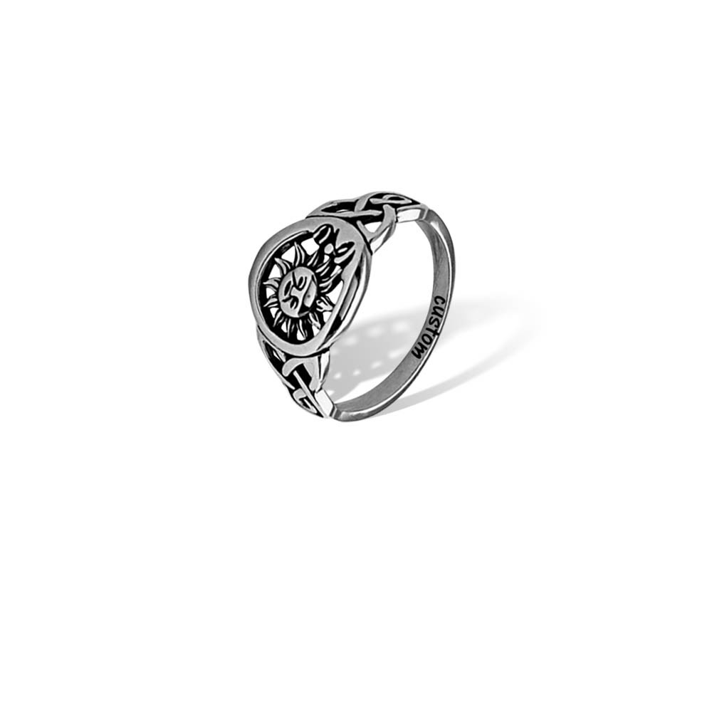moon ring silver