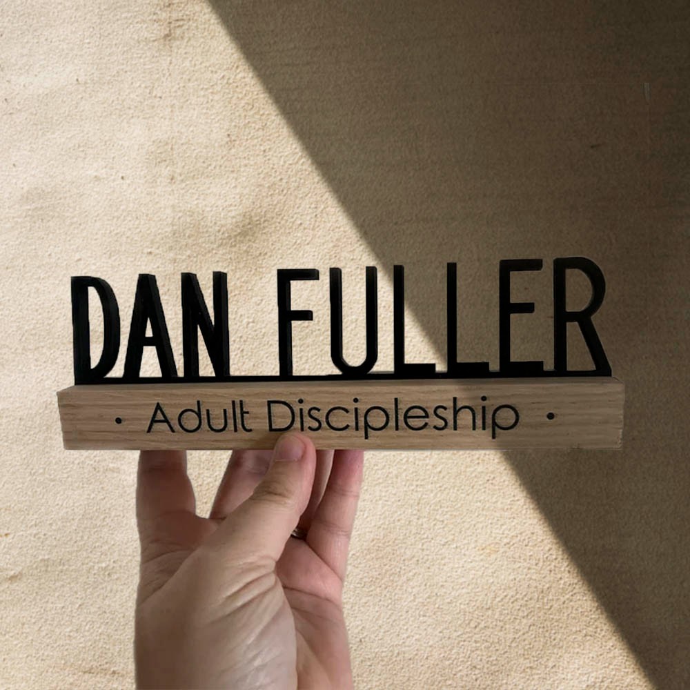 Customized Desk Name Plate, Nameplate for desk, Wood Desk Nameplate