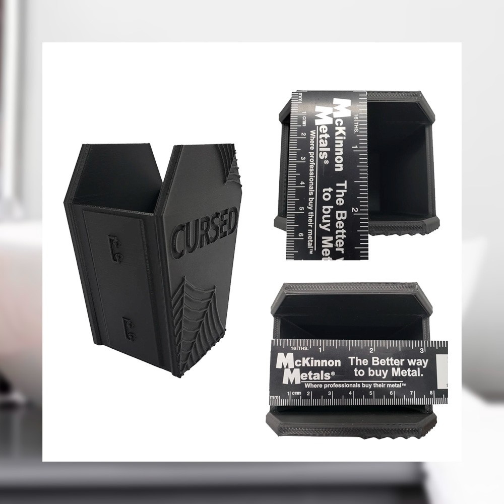 Custom Coffin Toothbrush Cup, Gothic Office Accessories, Makeup Brush