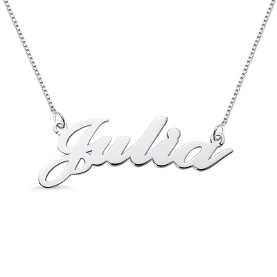 Customized Classic Name Necklace in Silver