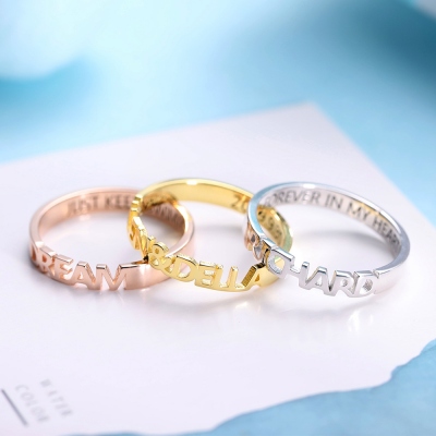 stackable name rings 