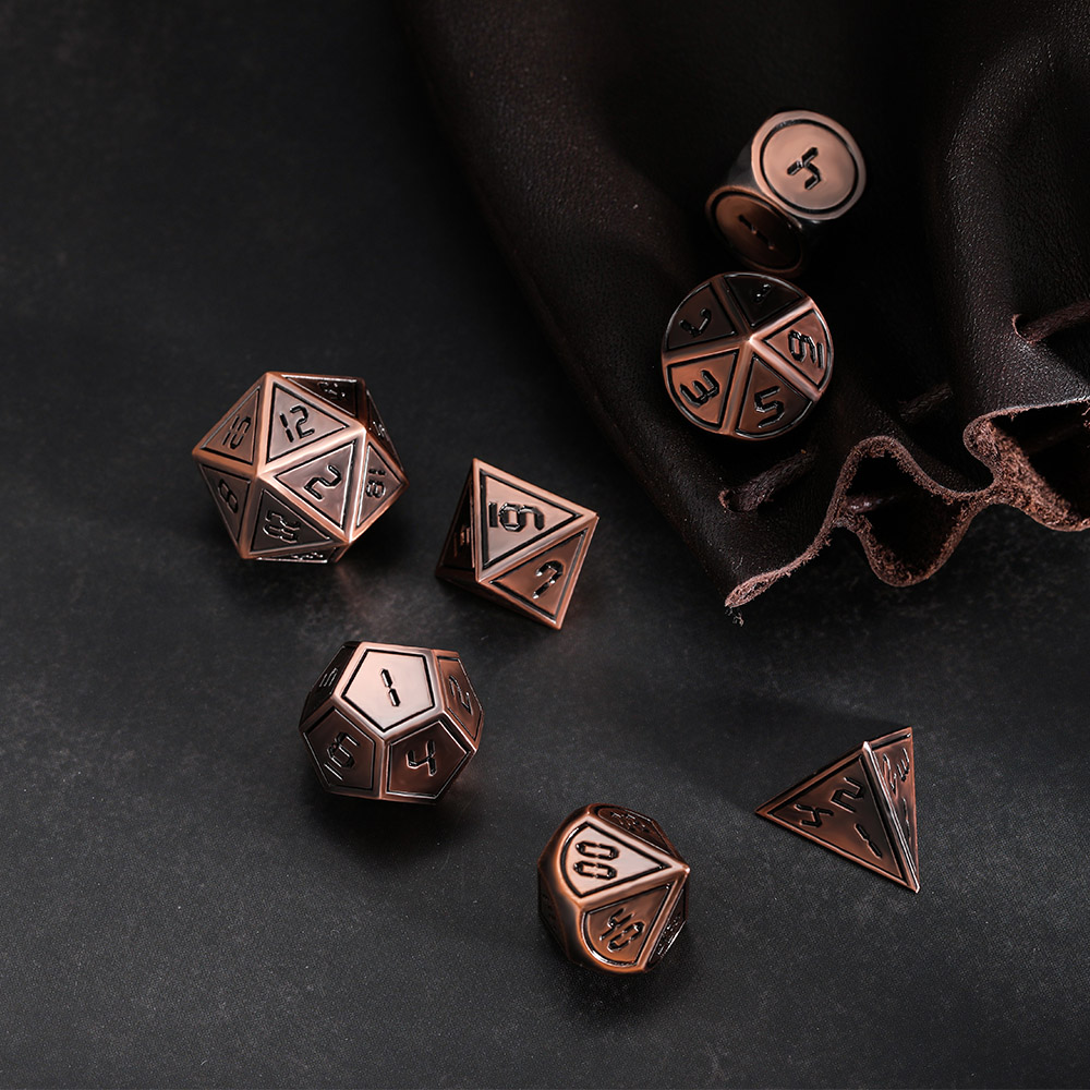 Vintage Metal Dice Set