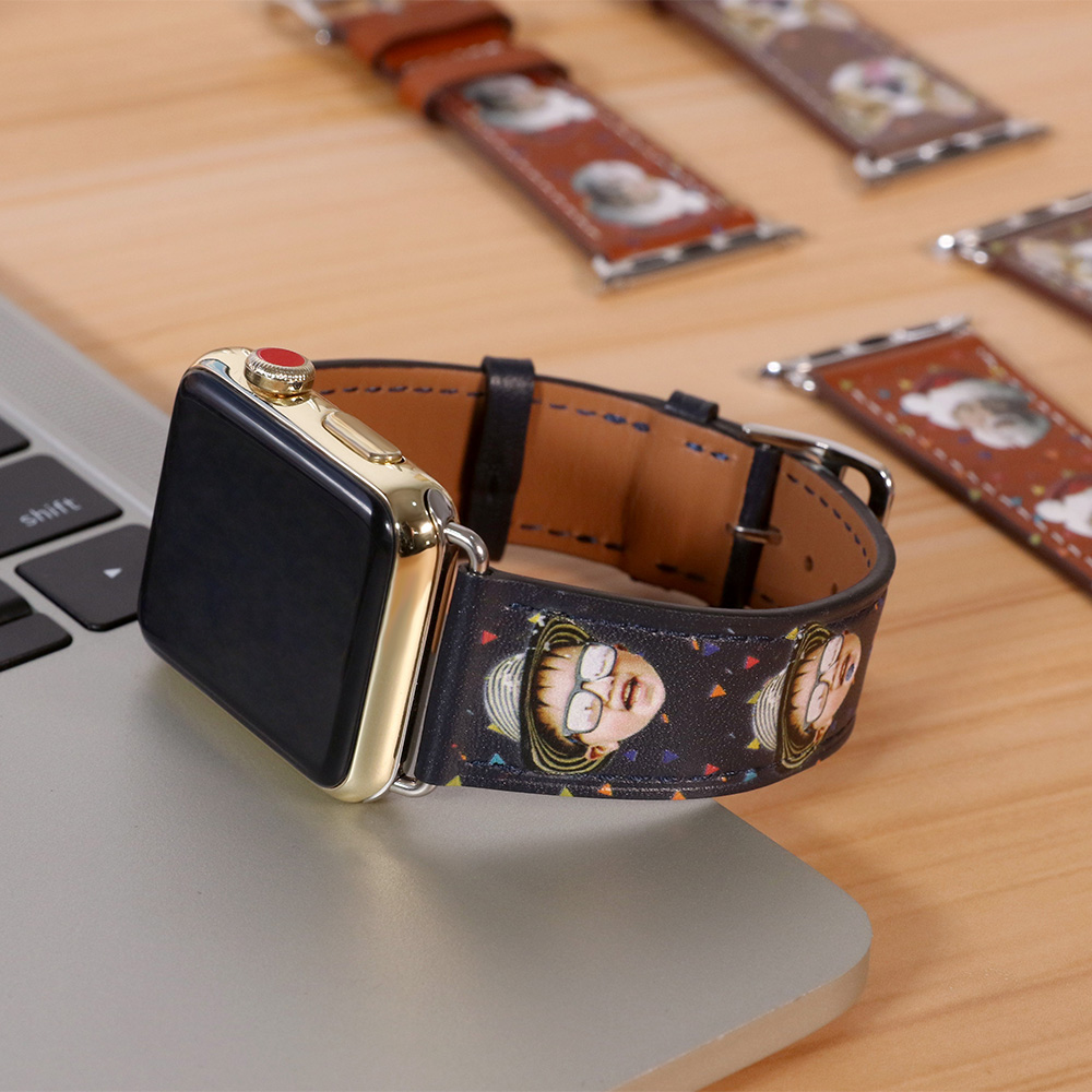 Personalized Photo Leather Watch Band for Apple Watch