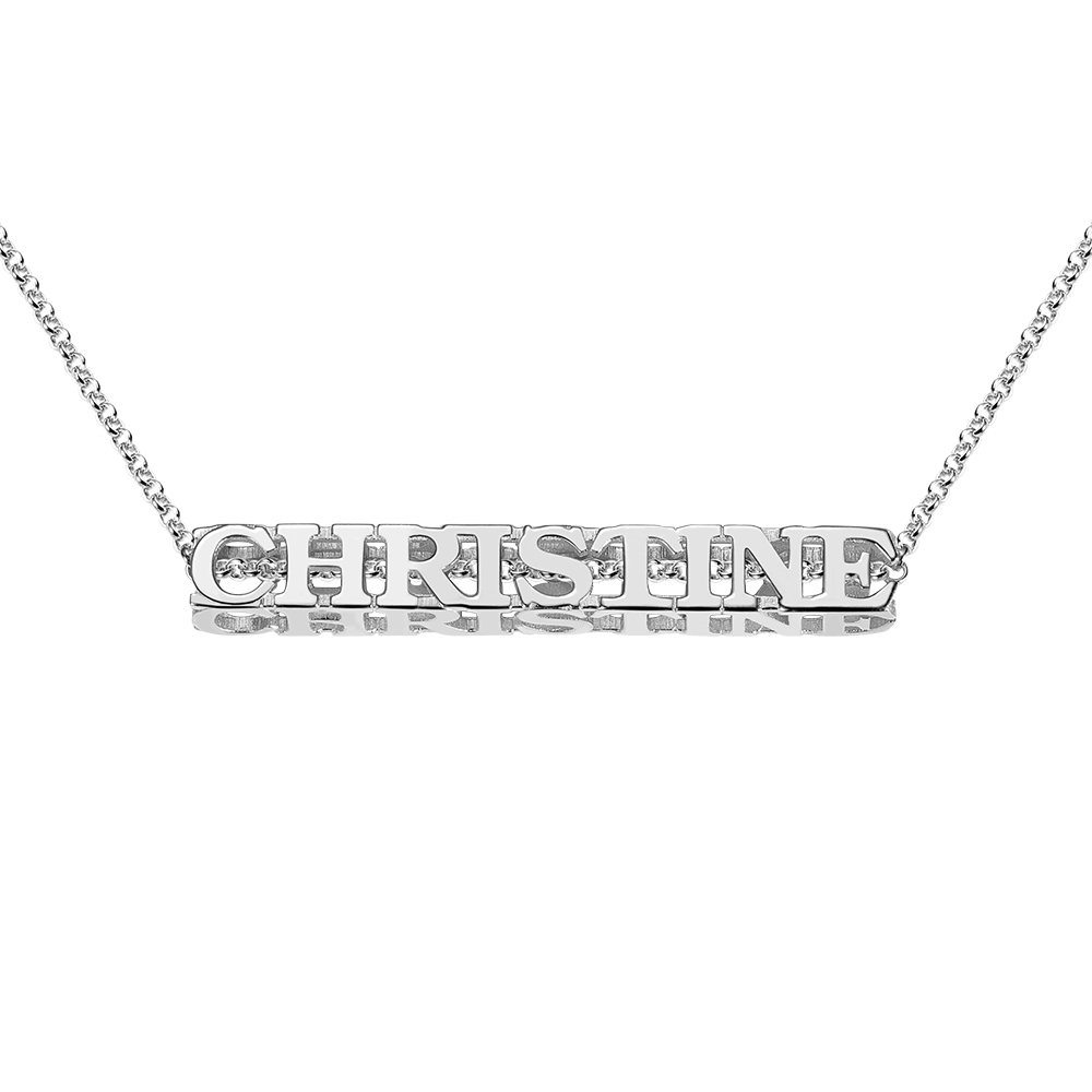 Personalized Cubic Bar Name Necklace