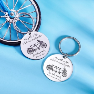 Personalized Family Bicycle Keychain
