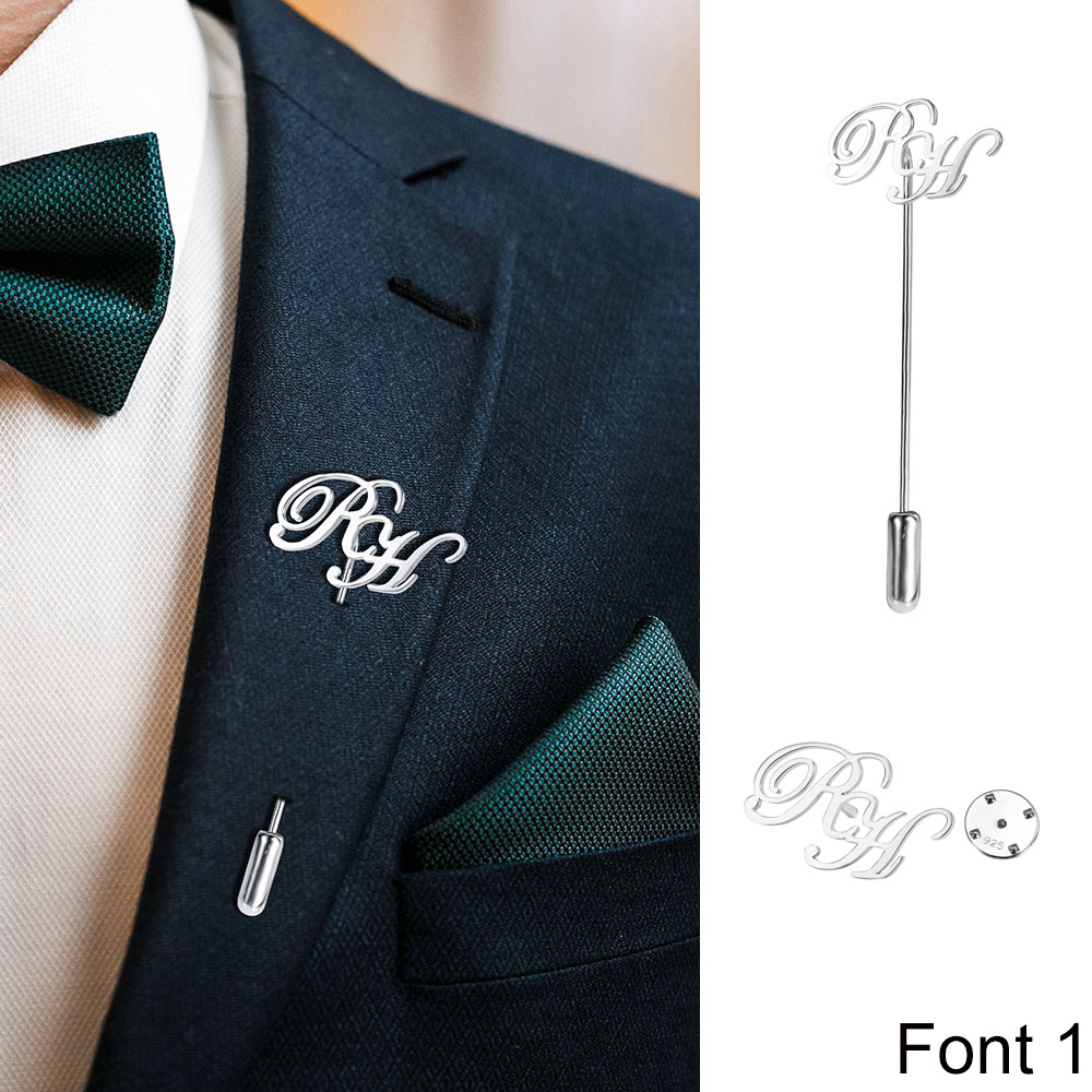 Personalized Initial Name Lapel Pin