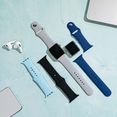 Personalized Name Silicone Watch Band for Apple Watch