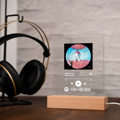 Veilleuse de plaque de musique acrylique à code Spotify