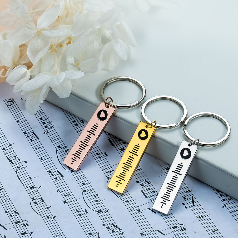 Personalized Scannable Spotify Code Song Keychain/Bracelet/Necklace