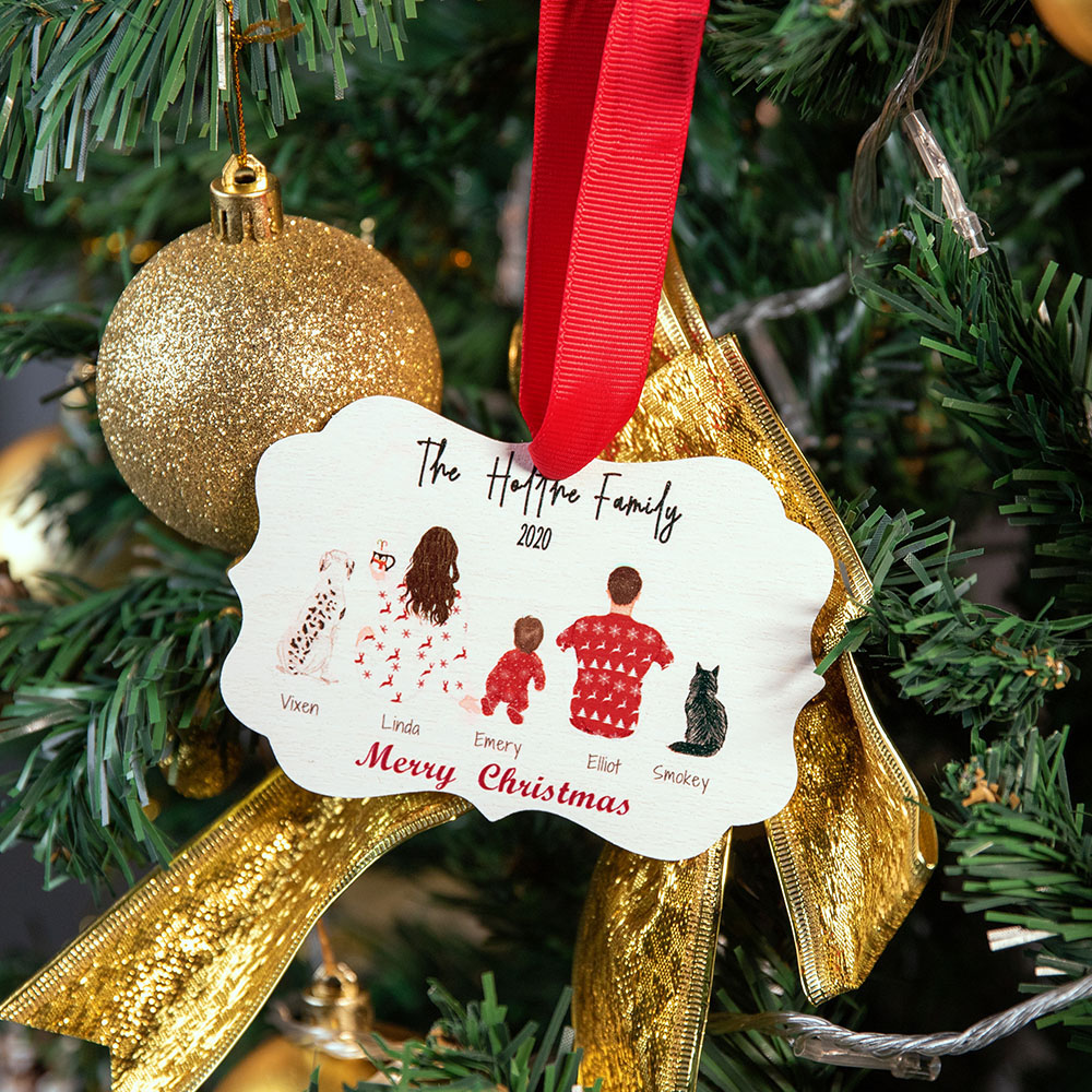 Personalized Family Christmas Ornament GetNameNecklace