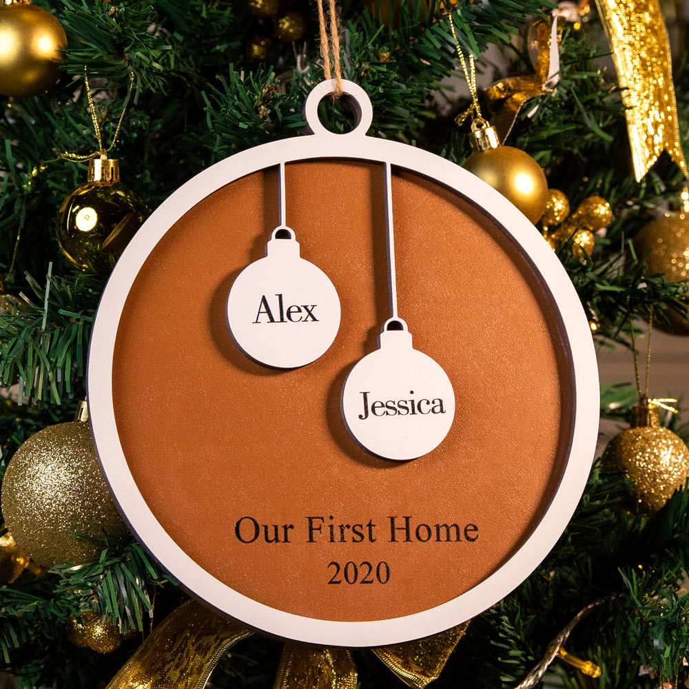 Personalized Family Christmas Ornament with 2-10 Names