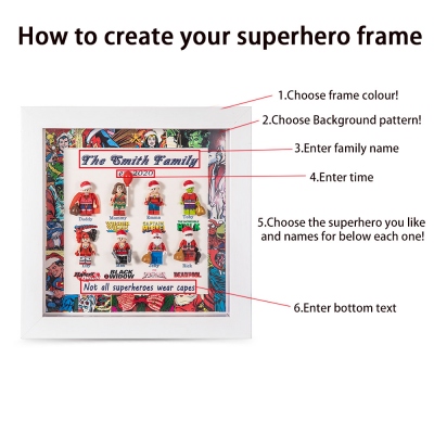 Christmas Superhero Custom Frame