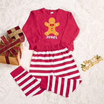Customed Christmas Pajamas Gingerbread Style for Family & Lovers