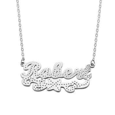 Personalized Name Necklace with Lace