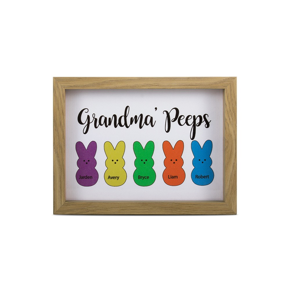 Personalized Easter Frame Bunny Decoration