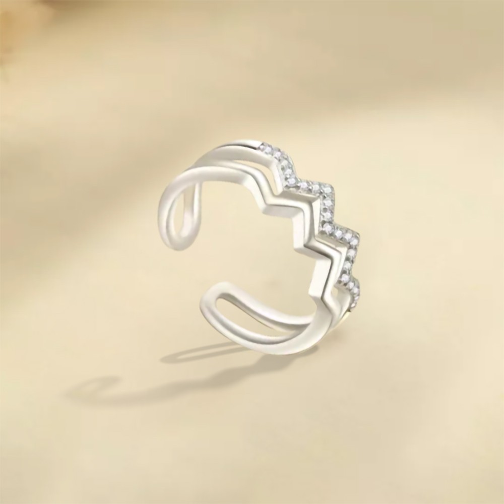 Adjustable Size 6-11 Waves of Love Ring for Moms