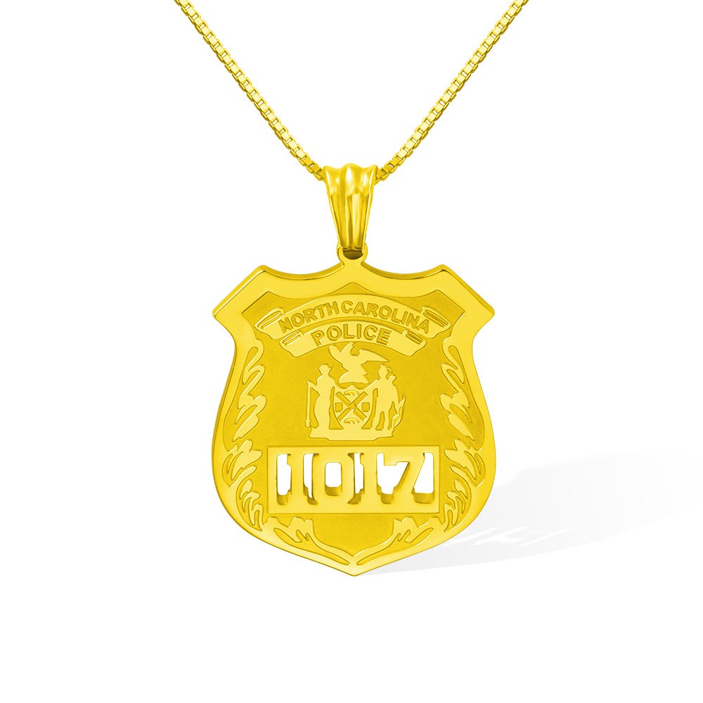 Customized Police Badge Necklace