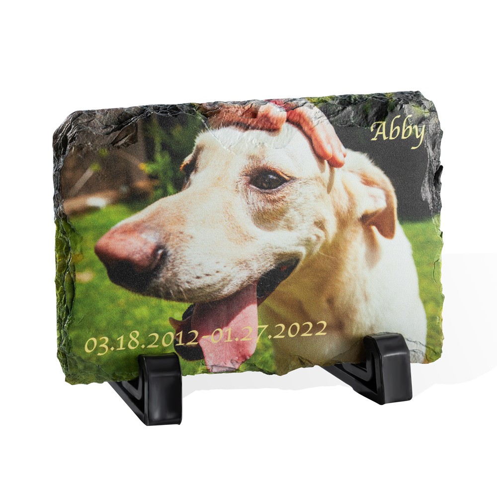 Personalized Colorful Photo Rock Slate for Memorial