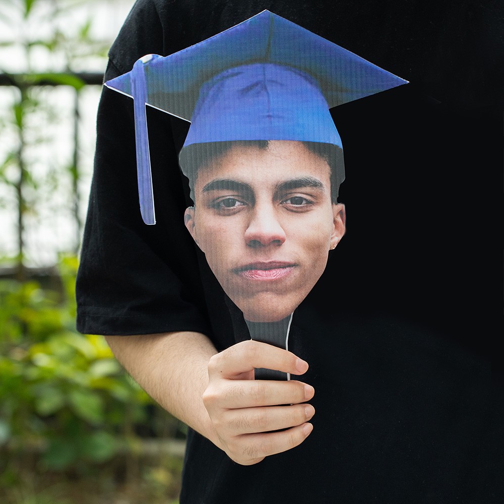Graduation Handheld Fan Face