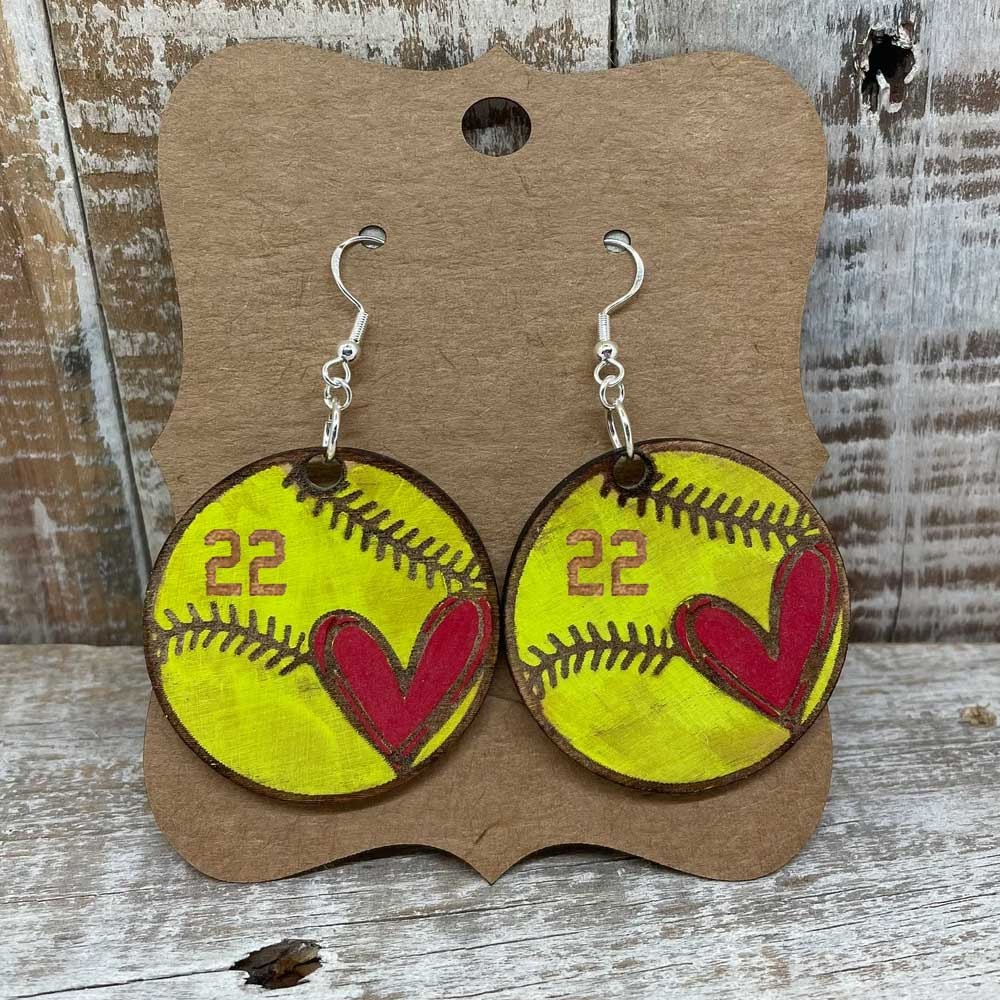 large baseball earrings