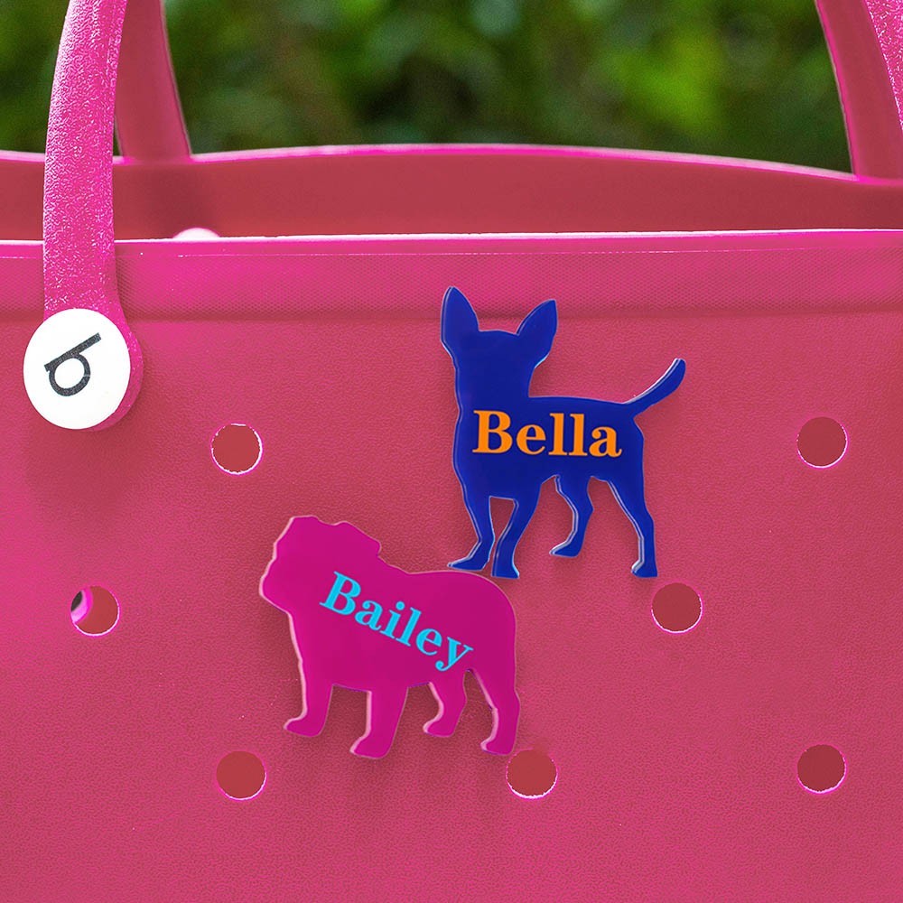 Personalized Dog Bogg Bag Charm, Dog Breed Bogg Bag Bit Charm, 3D
