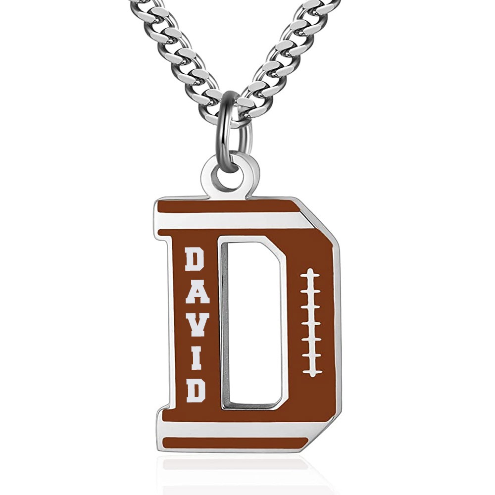 Football Number Necklace