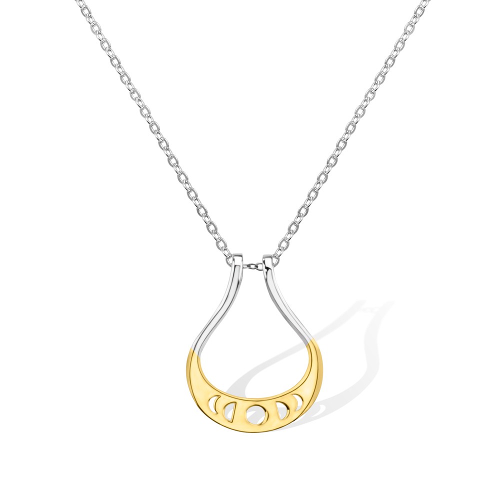Moon Phases Ring Holder Necklace