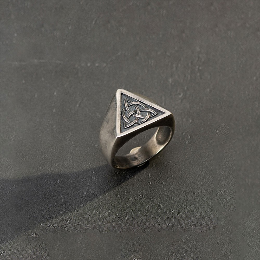 Unisex Celtic Trinity Knot Ring Celtic Triquetra Ring, Irish Celtic Knot Ring, Silver/Brass Ring Jewelry Gift for Women Men