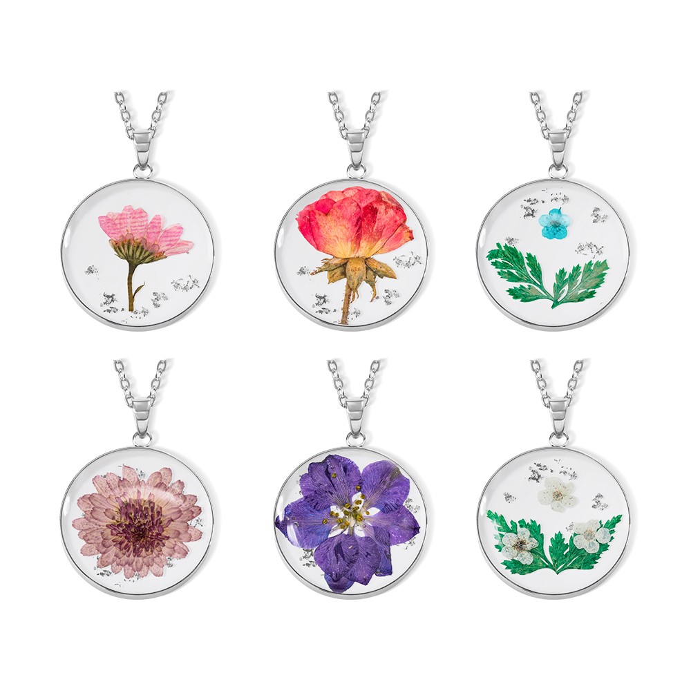 Birth Flower Necklace – April Daisy Sterling Silver Pendant With Chain – Floral Round Disc Necklace, Gift For Women 2 thumbnail image