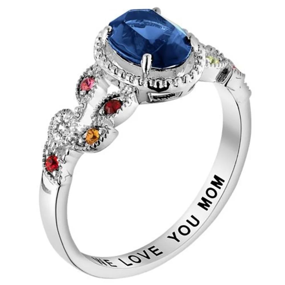 Custom Mother's Family Birthstone Ring, Birthstone Jewelry, Birthstone Ring for Mom or Grandma