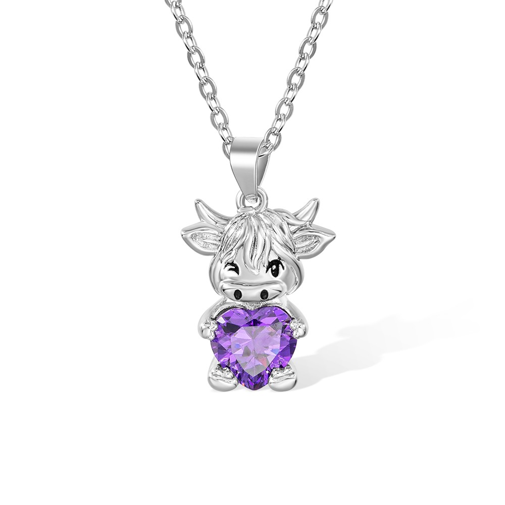 highland cow necklace