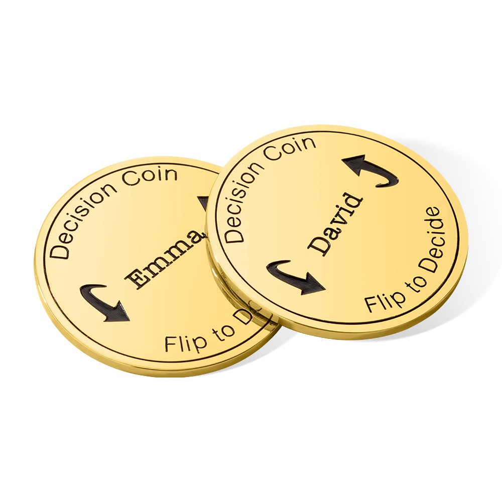 Personalisierte Flip-to-Decide-Münze