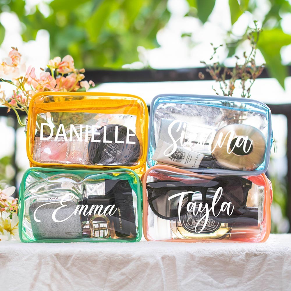 Personalized Clear Make Up Bag