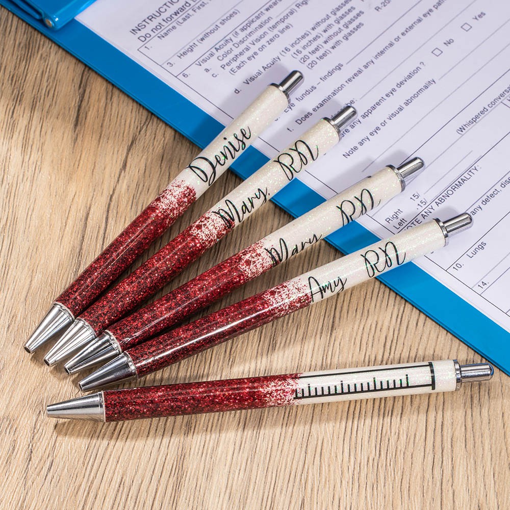 Syringe Needle Glitter Gel Pen