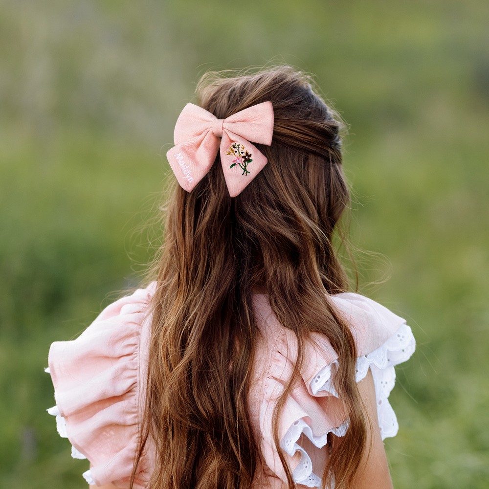 personlized hair bow clip