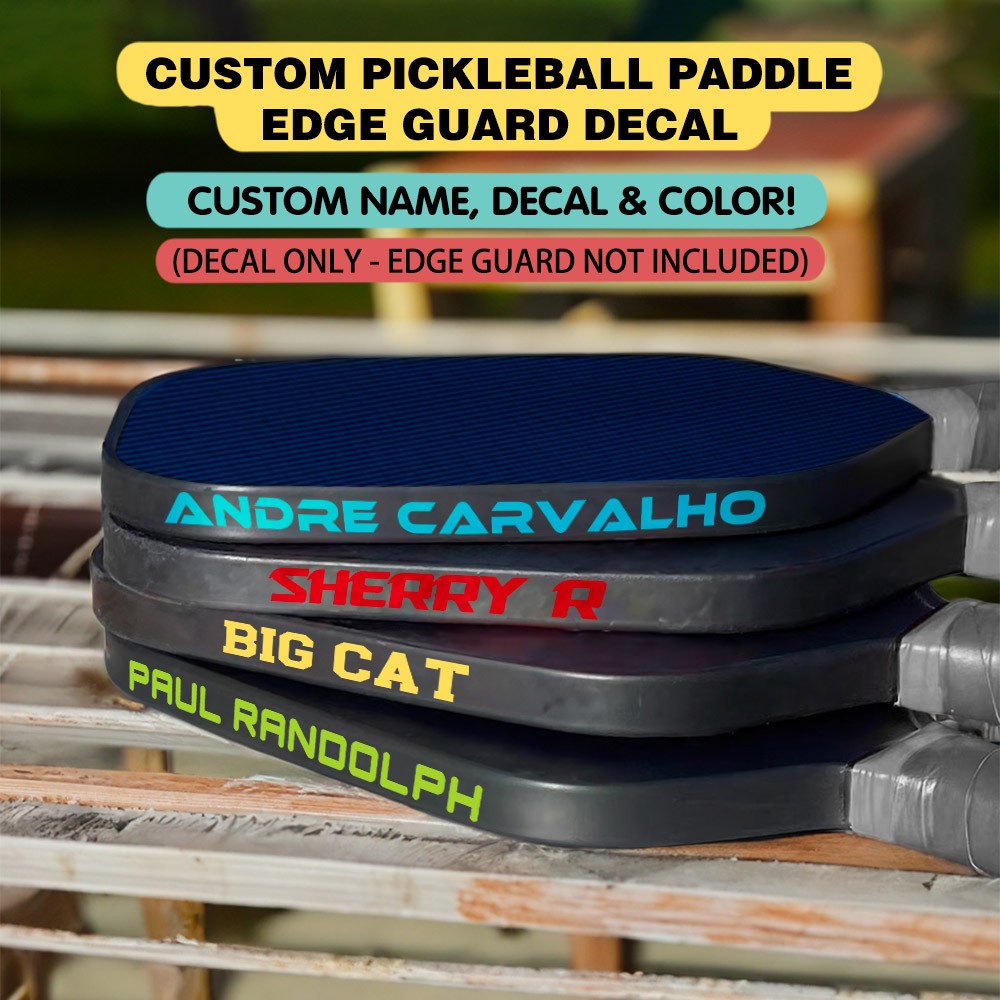 (Set van 3 STUKS) Aangepaste Pickleball Paddle Decals Naam Label Stickers, Edge Guard Sticker, Pickleball Paddle Edgeguard, Gepersonaliseerde Pickleball Gift