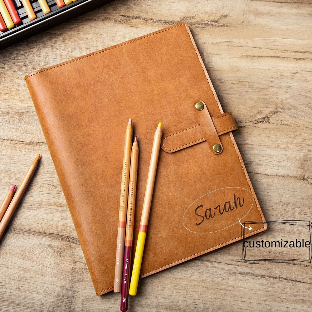 Personalized Robrasim Handmade Leather Sketchbook Cover