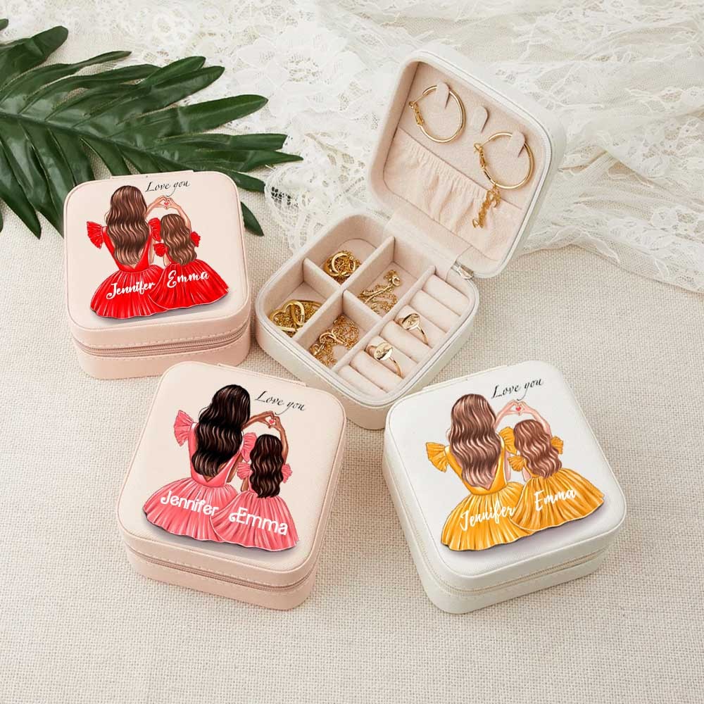 Custom Clipart Name Jewelry Box, MomDaughter Clipart Jewelry Case