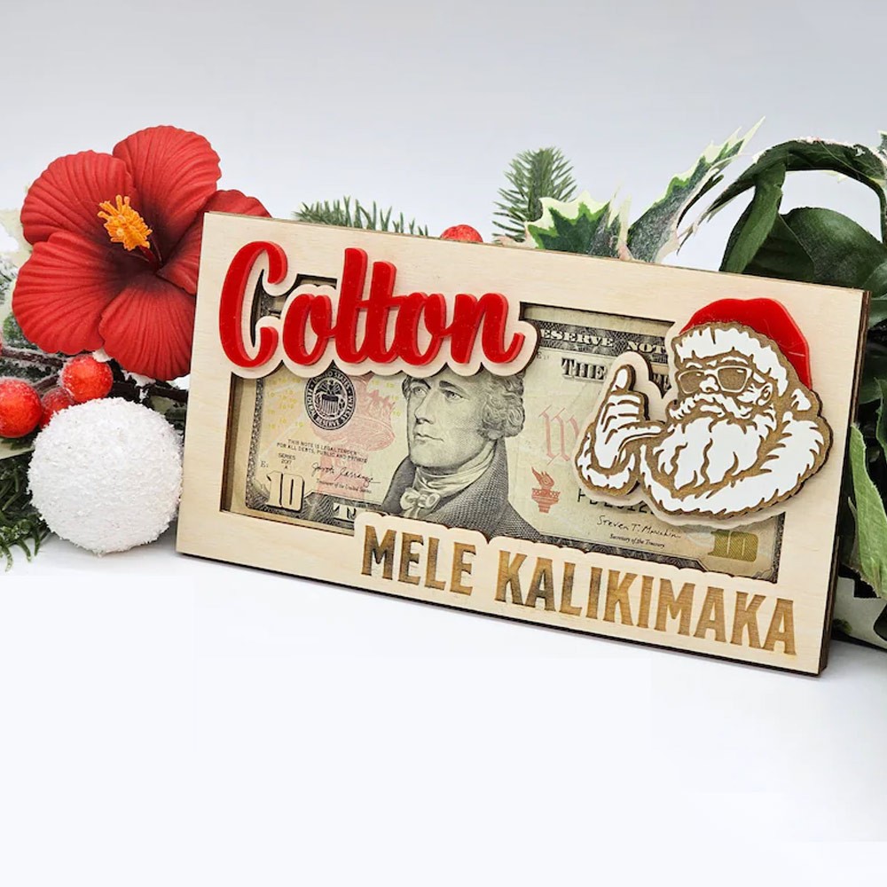 Personalized Name Christmas Money Holder