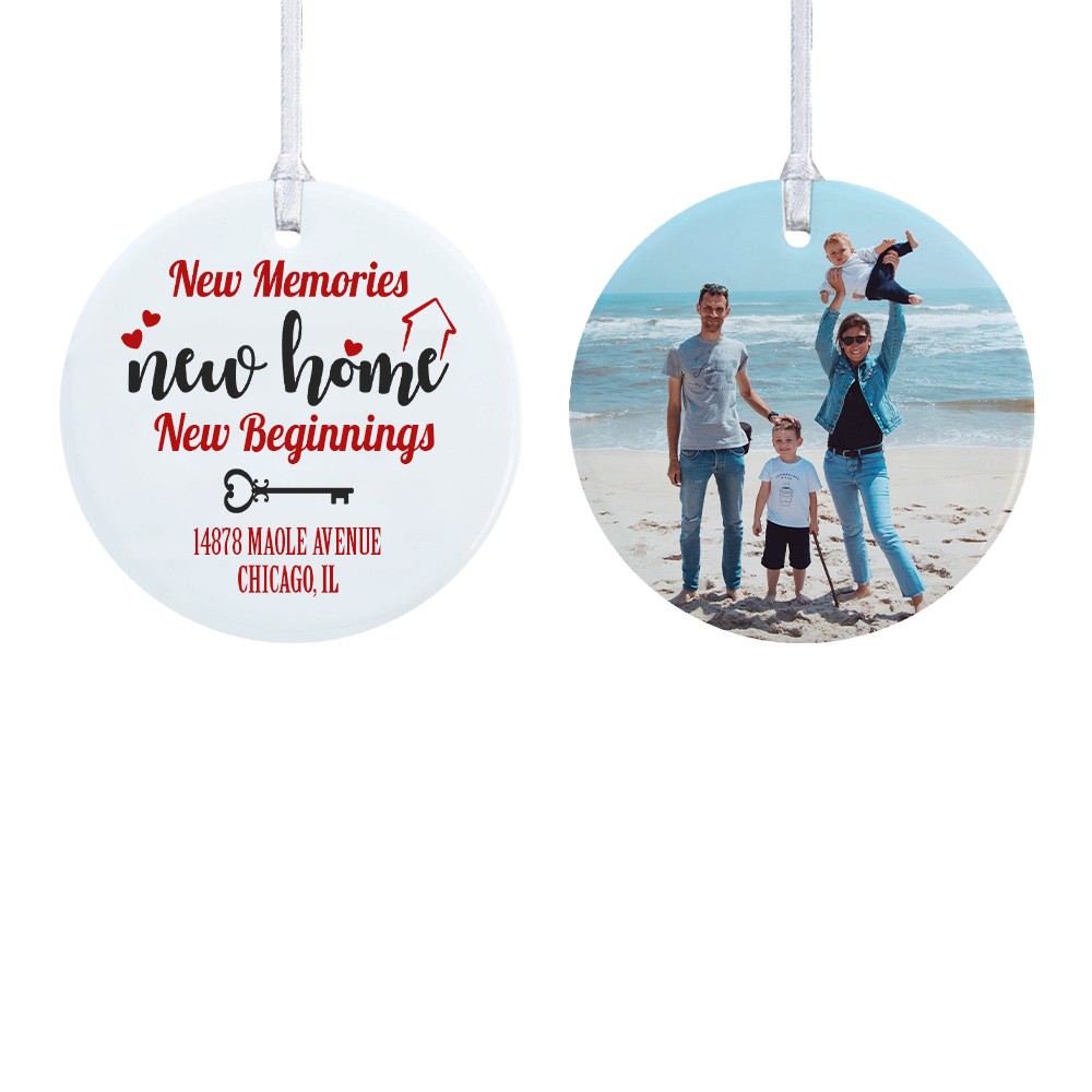 Personalized New Memories New Home Ornament, Custom Family Photo Ornament, Christmas Decoration, Christmas Gifts, Housewarming Gifts, Gifts for Family