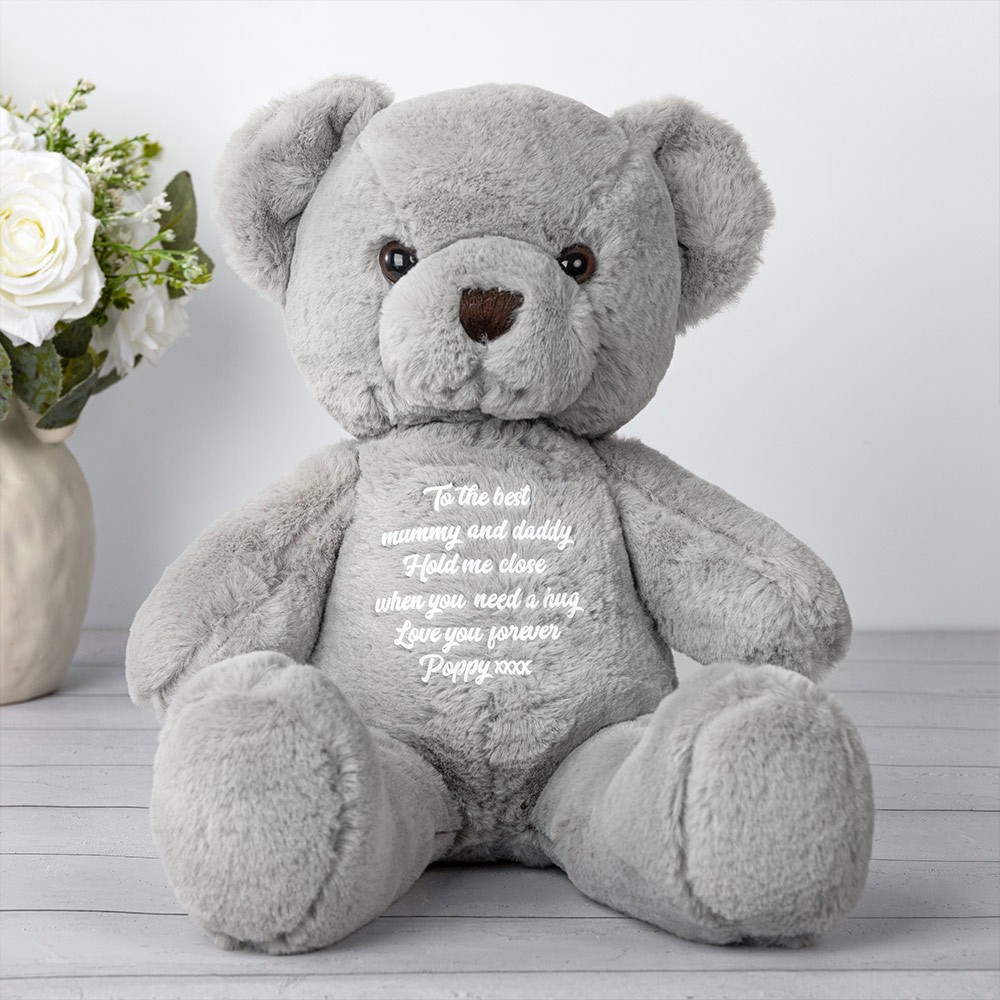 Orso di memoria personalizzato con cuore ripieno di cenere, ricordo di cenere, orso animale messaggio personalizzato, regalo commemorativo, regalo per famiglia/amici/amanti