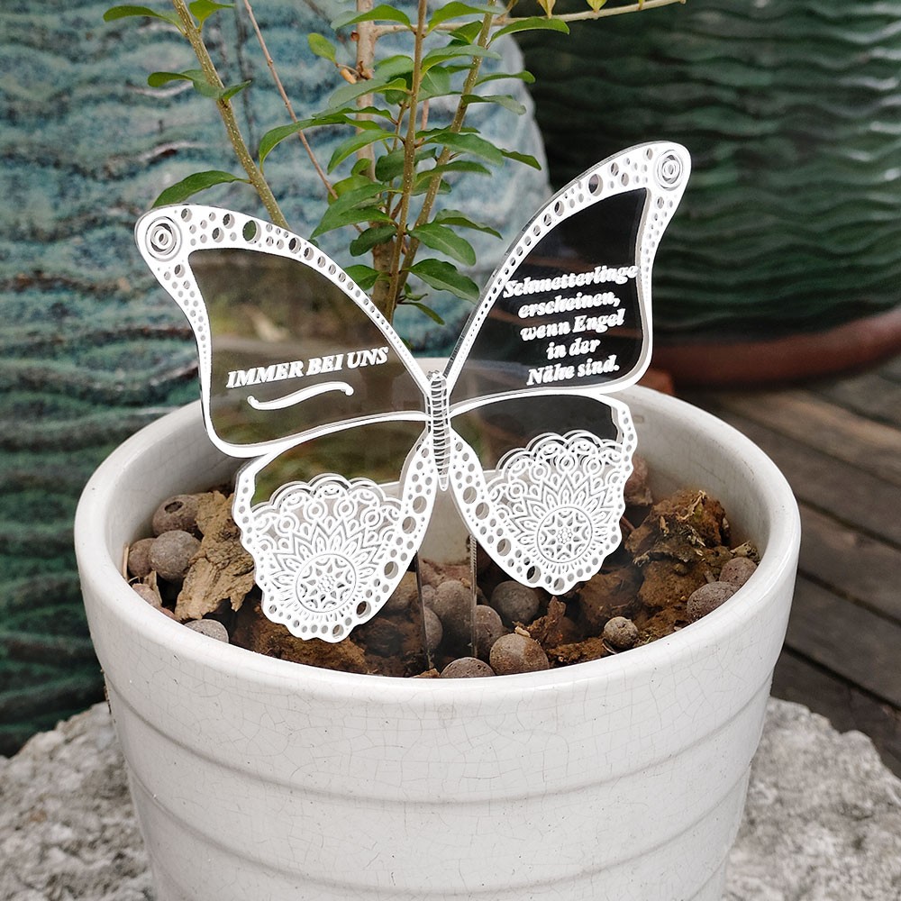 Custom In Loving Memory Butterfly, Mum in Heaven Grave Decoration for Cemetery, Memorial Gift, Butterfly Ornament Ground Stake