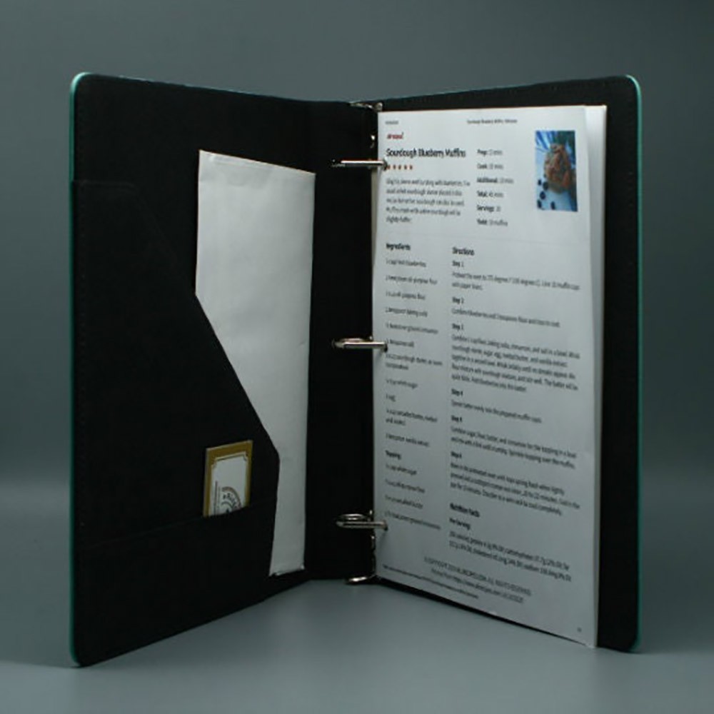 Personalized 1" Recipe Binder, 3 Ring Binder, Custom Binder, Cooking Book, Mother's Day Gift, Custom Recipe Book