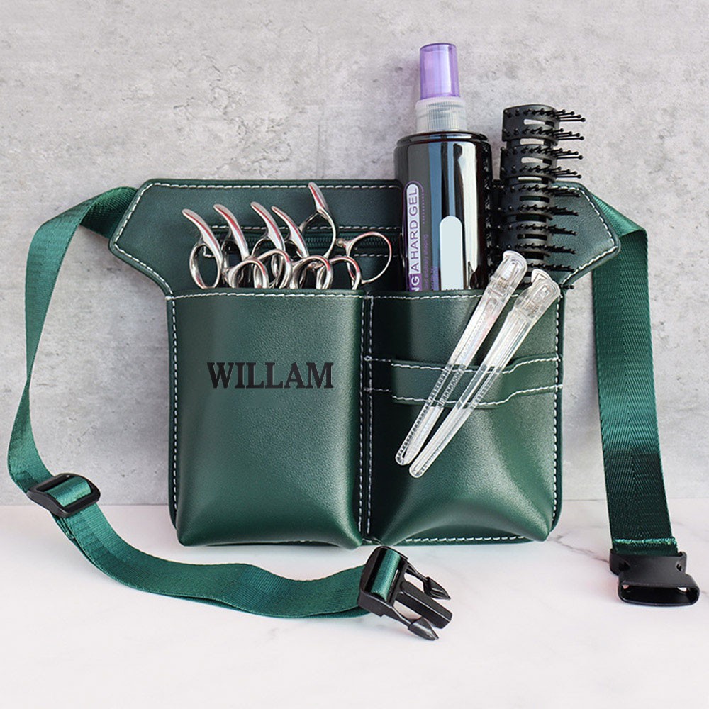 Maßgeschneiderte Friseur-Scherentasche, Friseur-Leder-Taillentasche, Friseur-Werkzeug-Aufbewahrung mit Taillengürtel, Haar-Accessoires-Reisetasche, die ein Friseur-Must-Haves haben muss