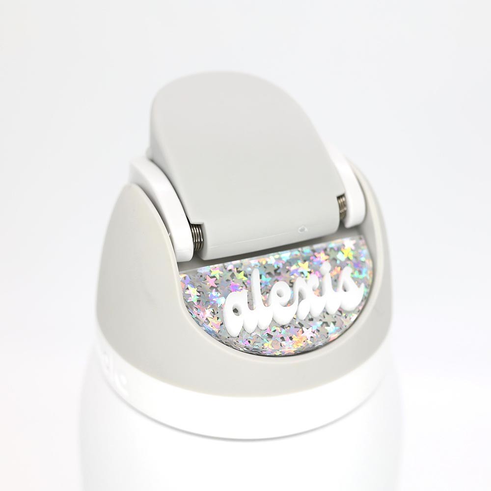Personalized Nameplate for Thermos Cup, Customized Glitter Cup Accessory, Fits all Cup Sizes, 19OZ/24OZ/32OZ/40OZ