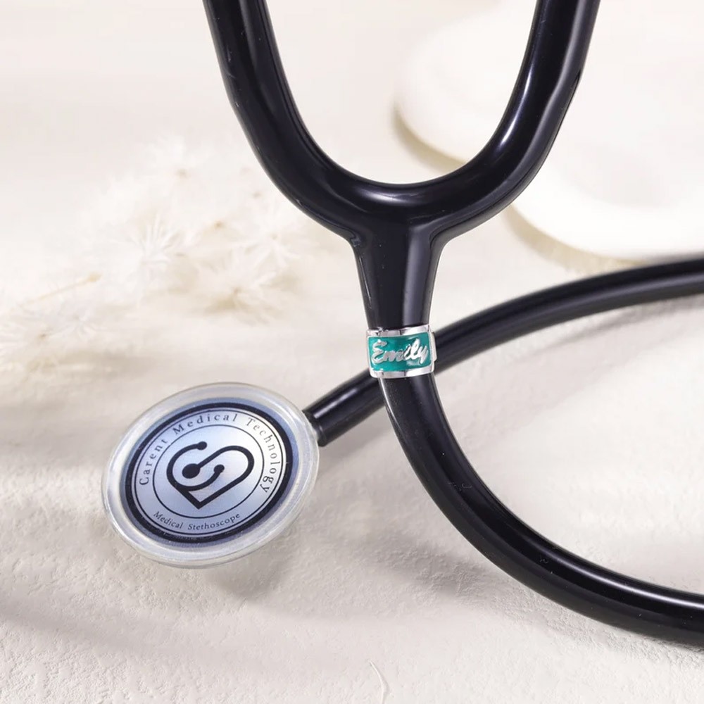 Enamel Stethoscope ID Tag, Stethoscope Personalized Name Tag, Stethoscope Charm, Name Badge, Graduation Gift for Her