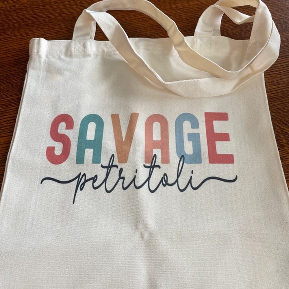 Personalized Name Canvas Tote Bag, Custom Tote Shopper Bag, Reusable Bag, Gifts for Kids/Women
