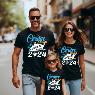 Custom Cruise Squad 2024 Shirt, Family Cruise Shirt, Family Cruise Trip Tshirt, Custom Cruise Shirt, Cruise Ship Shirt, Family Vacation 2024