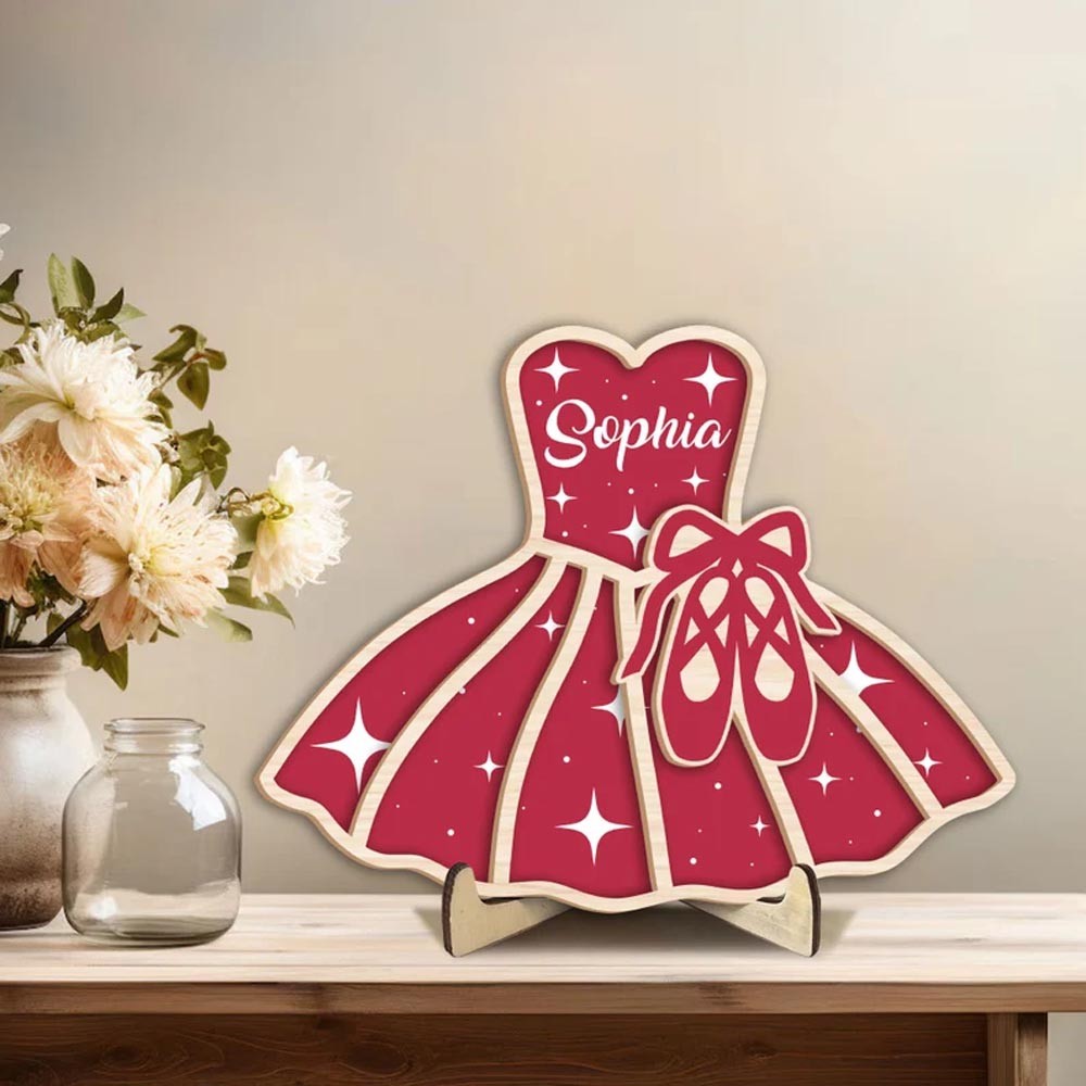 Personalized Ballet Wooden Plaque, Custom Name Wooden Sign, Ballet Dance Wood Sign, Sport Gift for Ballet Dancer/Daughter/Sister/Girl