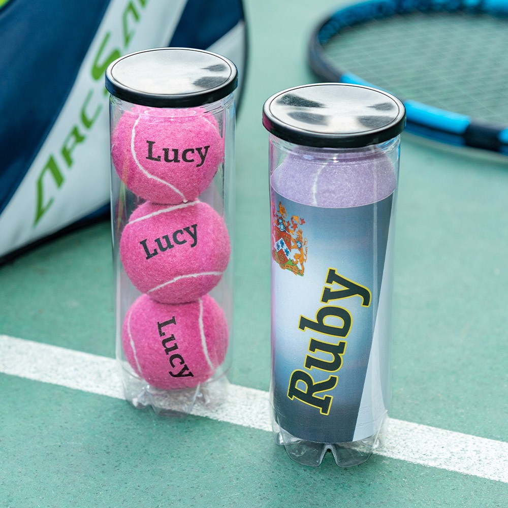 Custom Name Tennis Balls